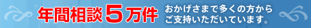 調査実績50年　おかげさまで多くの方からご支持いただいています。