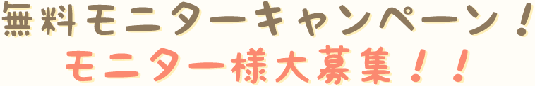 サービス開始キャンペーン！無料モニター3名募集